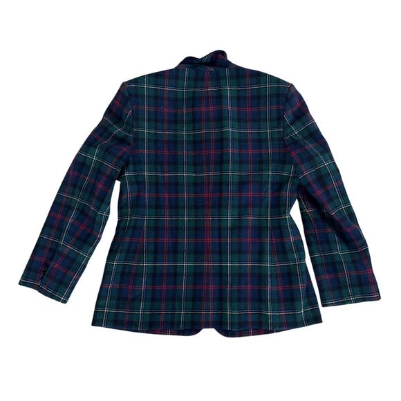 Vintage Pendleton Wool Tartan Blazer Velvet Collar - Picture 4 of 4